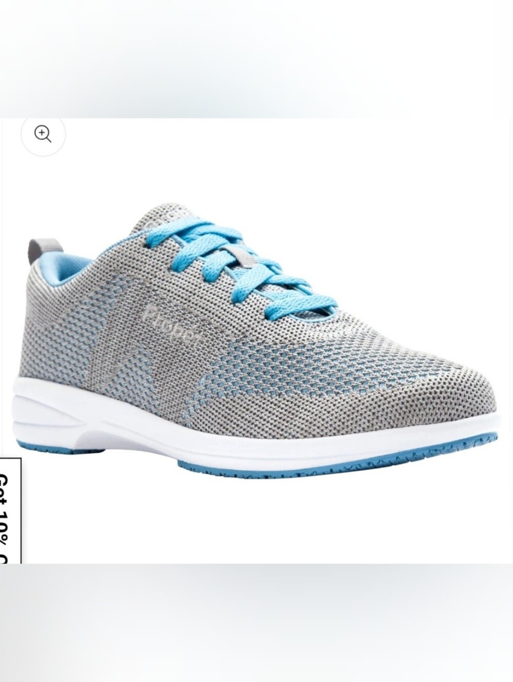 PROPET walker SNEAKERS brand new SIZE 7.5N washable GREY & BLUE extra laces